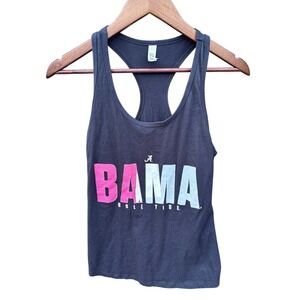BAMA Tank Top Women Small Black Roll Tide Racerback Graphic